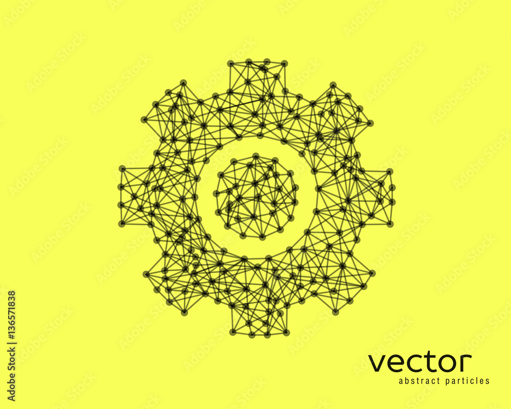 Abstract vector illustration of gear sign. Abstract vector illustration of gear sign.