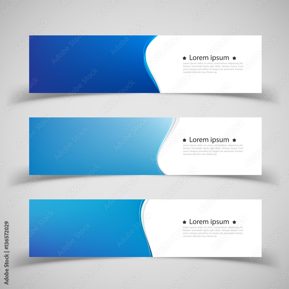 Fototapeta premium Set of banner templates. Modern abstract Vector Illustration de