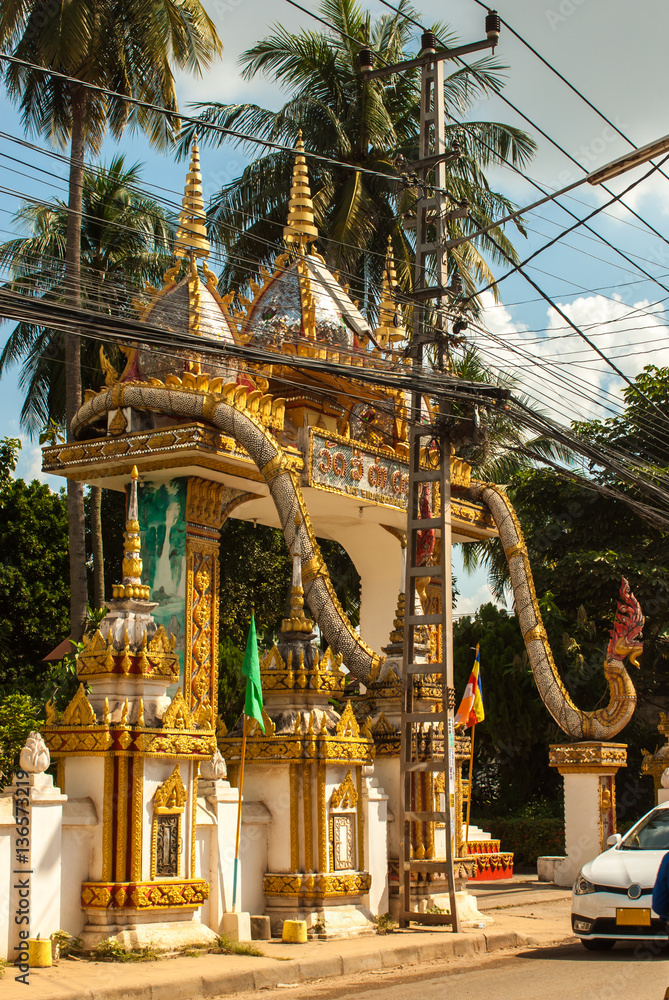 Temple In Vientiane, Laos