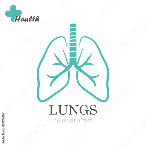 Lungs logo, on a white background