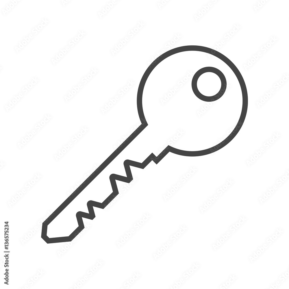 Key Icon vector illustration in flat style isolated on white background. Unlock line symbol for web site design, logo, app, ui. Key Icon vector illustration in flat style isolated on white background. Unlock line symbol for web site design, logo, app, ui.