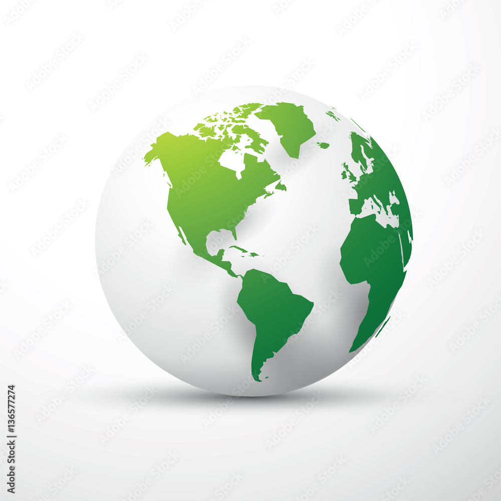 green earth globe america