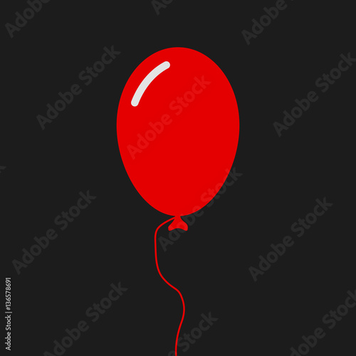 Red balloons icon vector