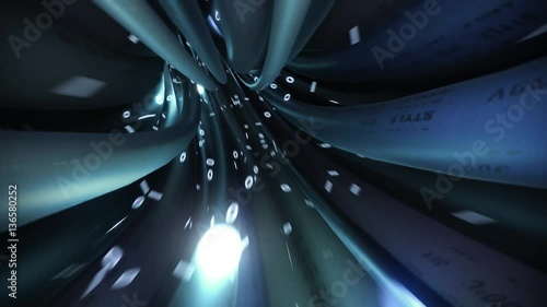 Wires cables fly through data internet power grid electric circuit fiber 4k