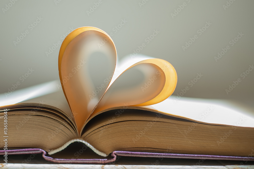 Heart from book pages Heart from book pages