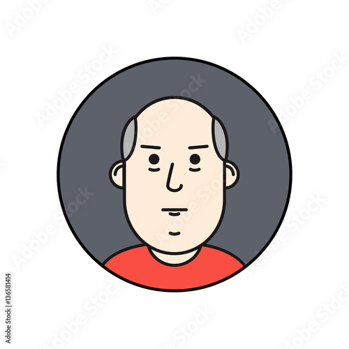 Thin line icon of people stylish avatars for profile page, social network, social media. Vector illustration