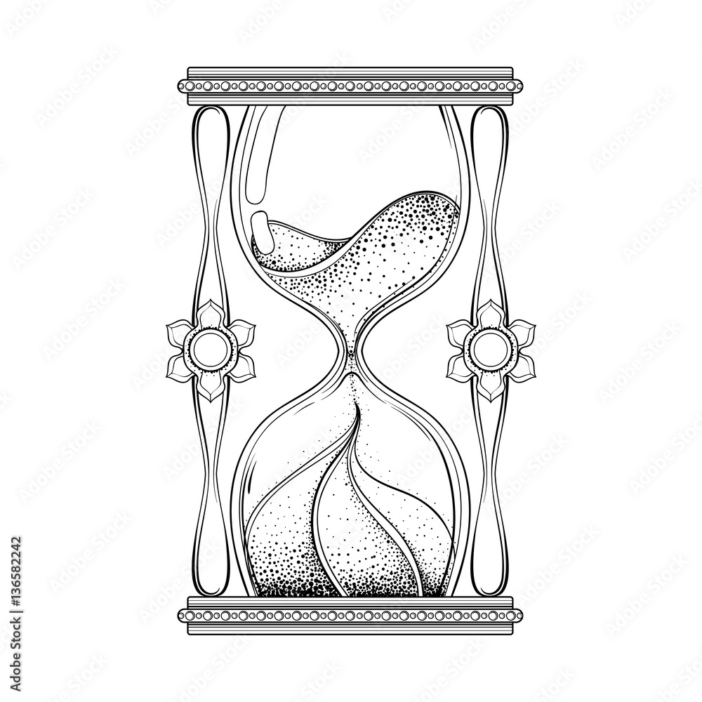 vintage-hourglass-tattoo