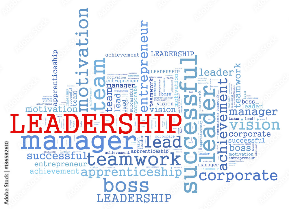 LEADERSHIP word cloud. Concept for business successful, brainstorming, motivation or other your content. 