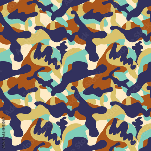 Abstract camouflage texture. Seamless pattern in vector. Urban wallpaper.
