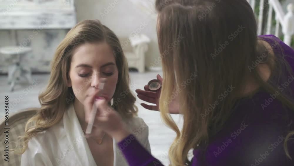 blonde girl in the room to help make-up blonde girl in the room to help make-up