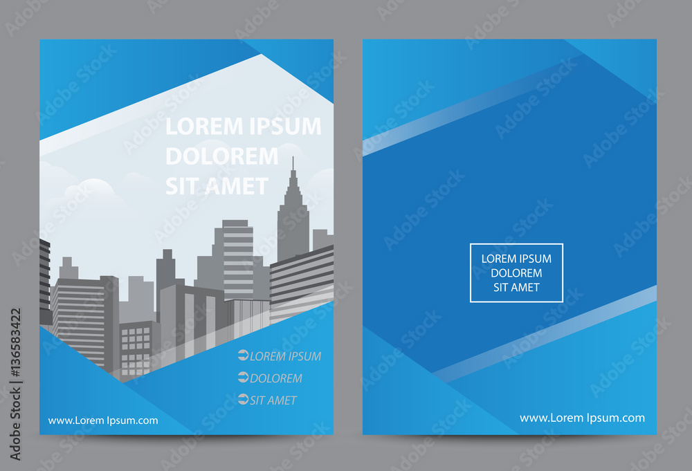 Vector brochure, flyer, magazine cover & poster template.