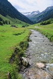 Zillertal valley landscape in Tirol. European Alps (Austria) in