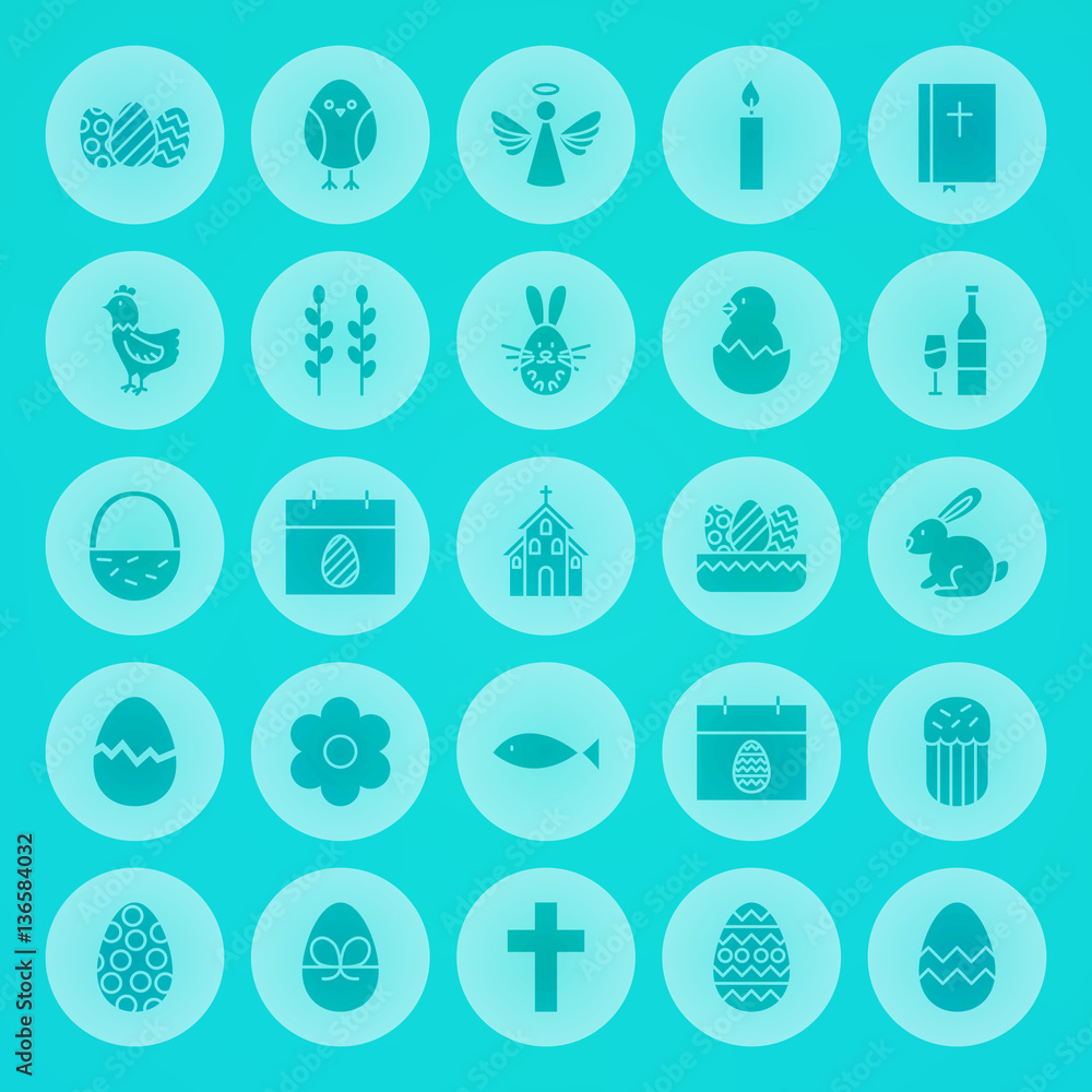Easter Solid Circle Icons Easter Solid Circle Icons
