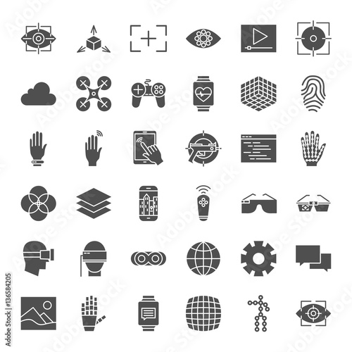 Virtual Reality Solid Web Icons