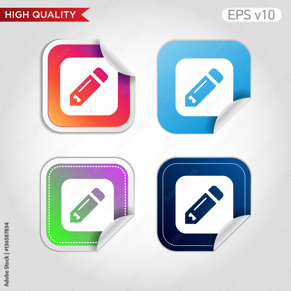 Edit icon. Button with pencil icon. Modern UI vector. Edit icon. Button with pencil icon. Modern UI vector.