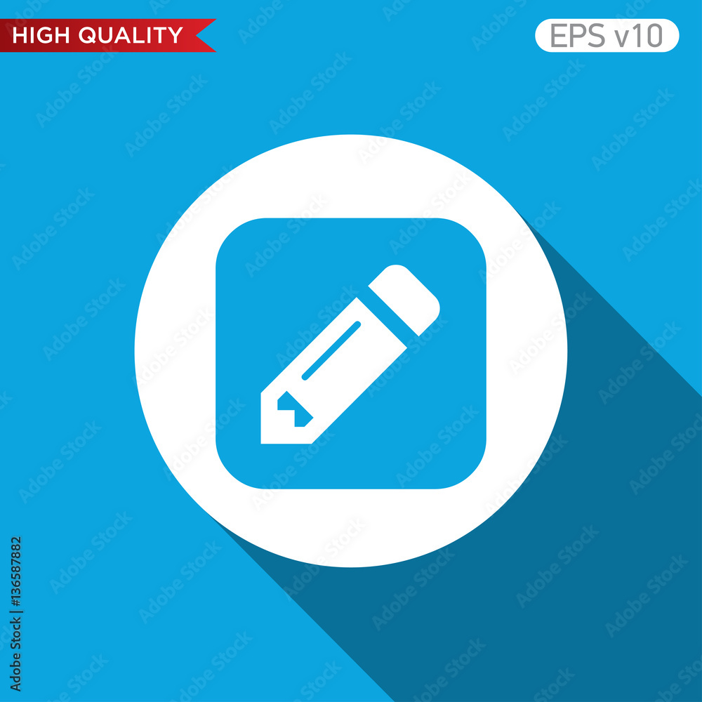 Pencil or edit icon. Button with pencil icon. Modern UI vector. Pencil or edit icon. Button with pencil icon. Modern UI vector.