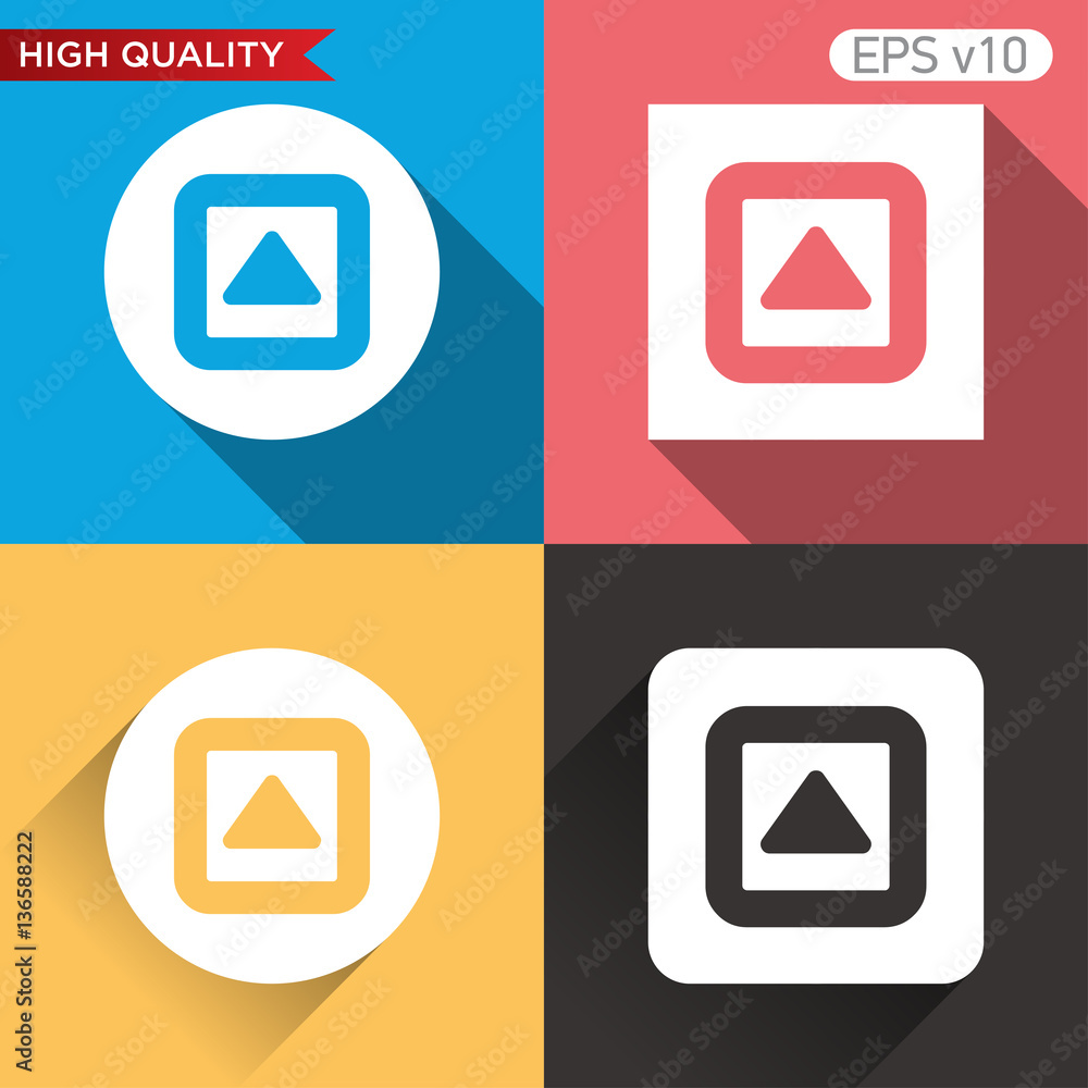 Up arrow icon. Button with up arrow icon. Modern UI vector. Up arrow icon. Button with up arrow icon. Modern UI vector.