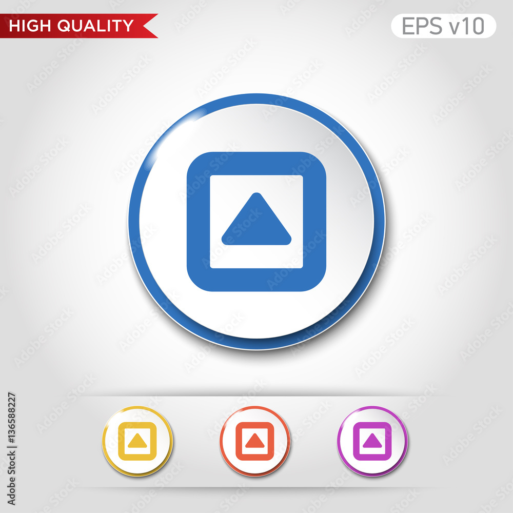 Up arrow icon. Button with up arrow icon. Modern UI vector. Up arrow icon. Button with up arrow icon. Modern UI vector.