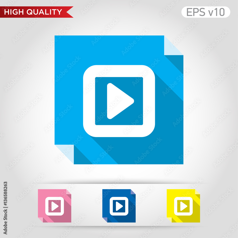 Play icon. Button with play icon. Modern UI vector. Play icon. Button with play icon. Modern UI vector.