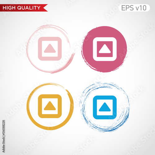 Up arrow icon. Button with up arrow icon. Modern UI vector.