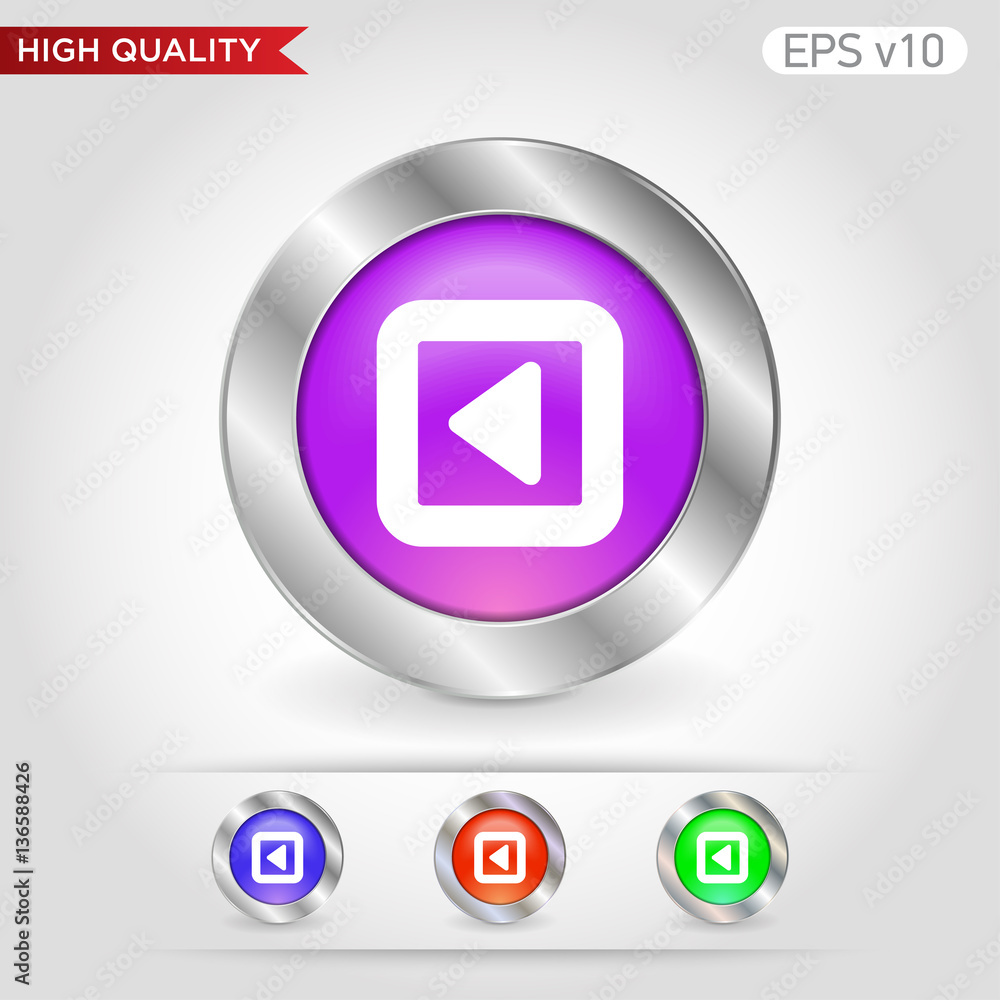Back icon. Button with back icon. Modern UI vector. Back icon. Button with back icon. Modern UI vector.