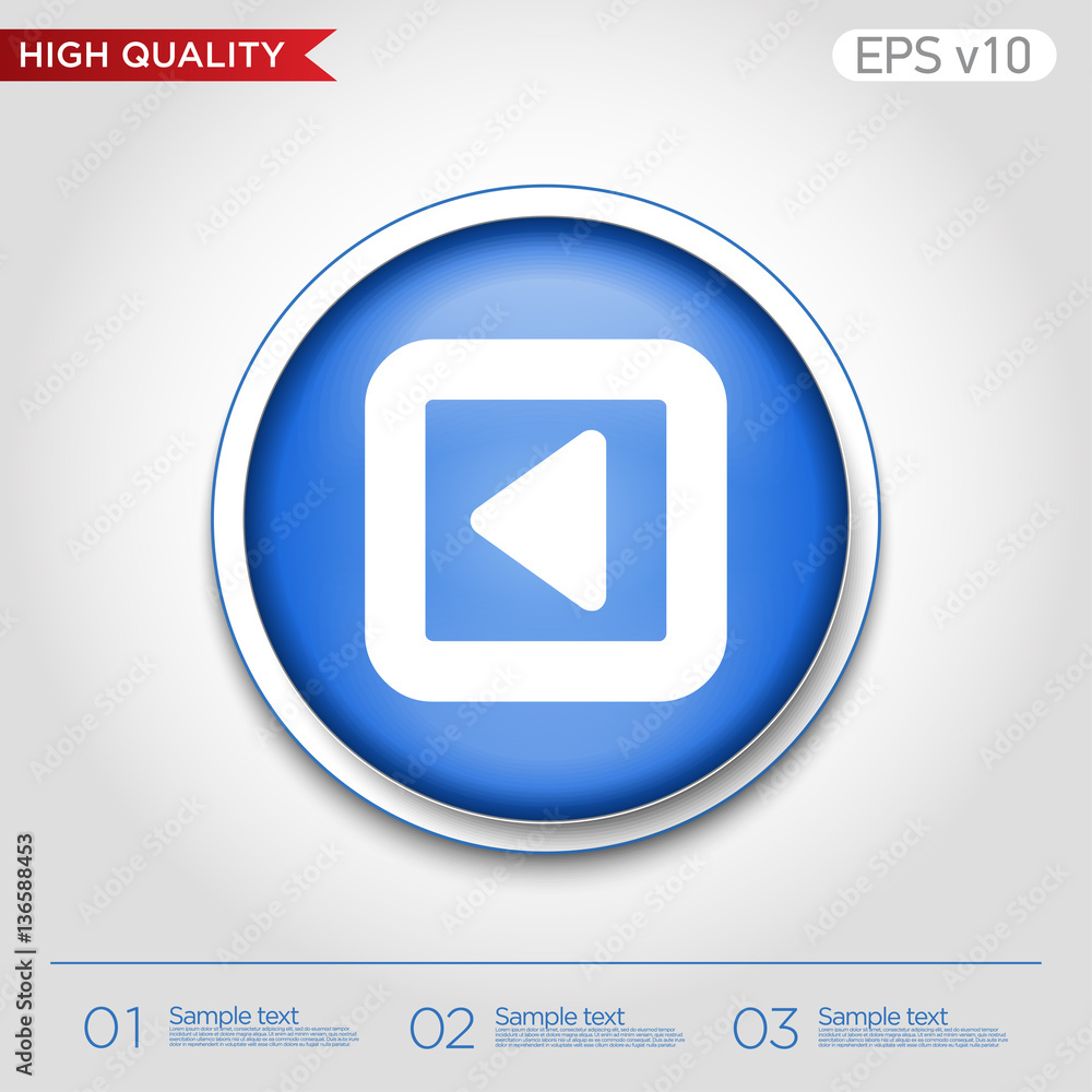 Back icon. Button with back icon. Modern UI vector. Back icon. Button with back icon. Modern UI vector.