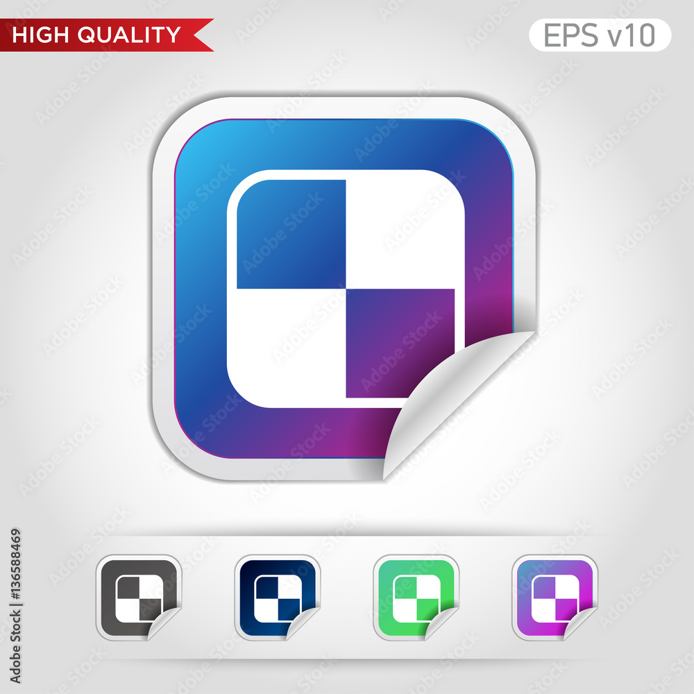 Fototapeta premium Texture icon. Button with texture icon. Modern UI vector.