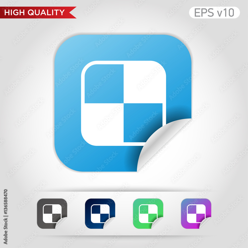 Fototapeta premium Texture icon. Button with texture icon. Modern UI vector.