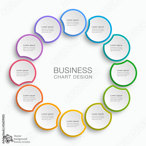 Business Chart Design 12-Step #Vector Graphic