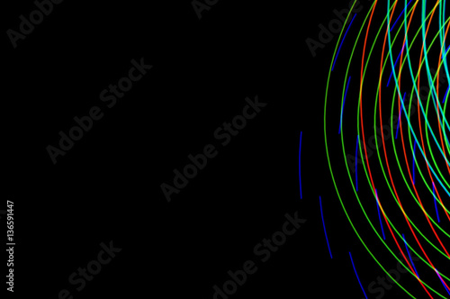 Light painting. Abstract, futuristic, colorful long exposure, bl