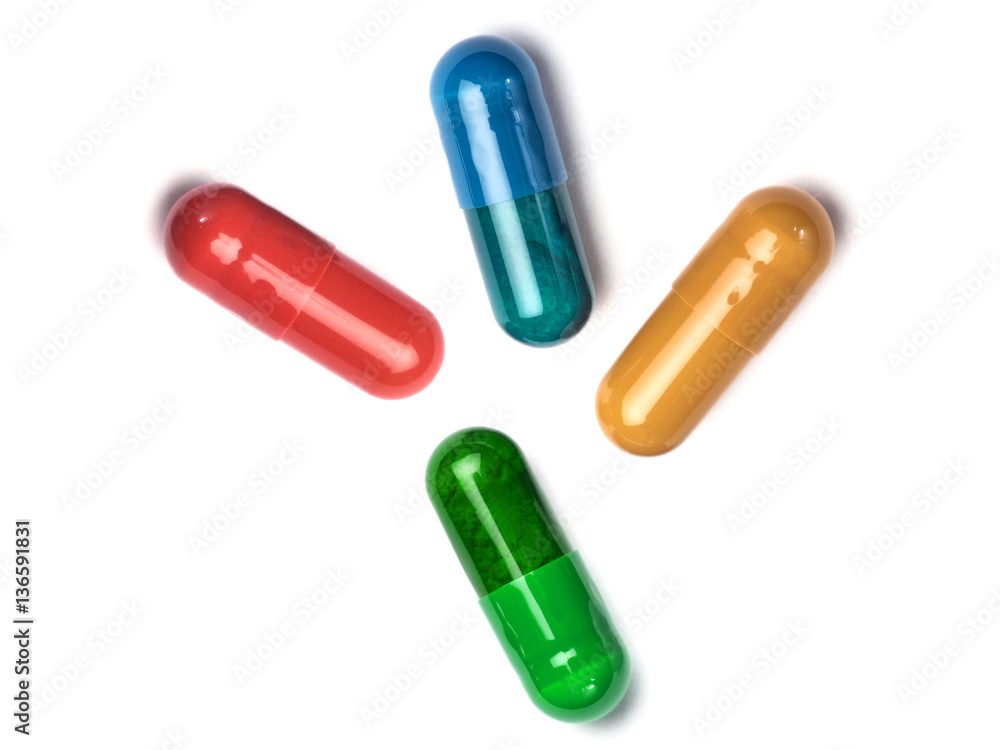 Pildoras medicinales close up Pildoras medicinales close up
