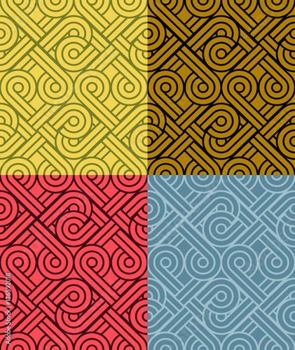 Vintage seamless colorful pattern vector backgrounds