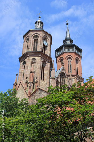 Göttingen: Türme der St. Johanniskirche (14. Jh., Niedersachsen)