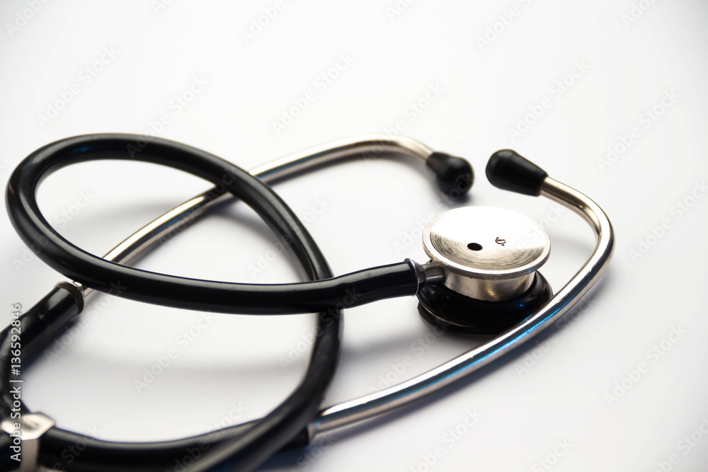 Medical stethoscope on white background Medical stethoscope on white background