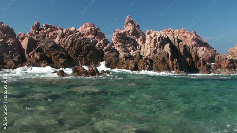 Coast in Sardinia, Italy (slow motion) Coast in Sardinia, Italy (slow motion)