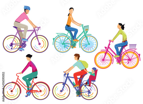 eine Gruppe von Radfahrer