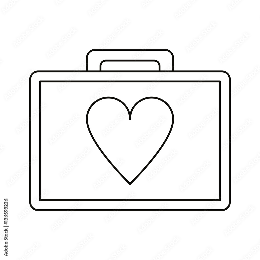 first aid kit emergency heart care thin line vector illustration eps 10 first aid kit emergency heart care thin line vector illustration eps 10