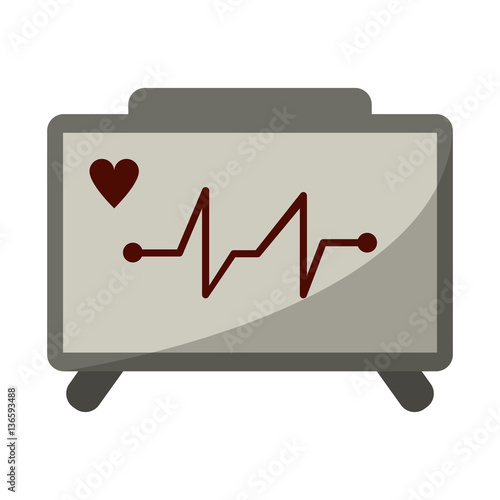 ecg heart machine medical device vector illustration eps 10