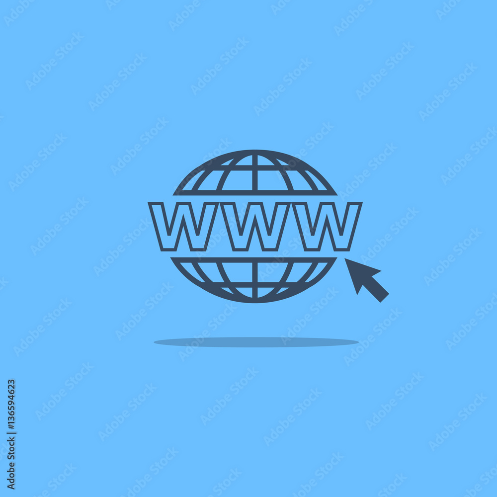 Website icon. www address Website icon. www address