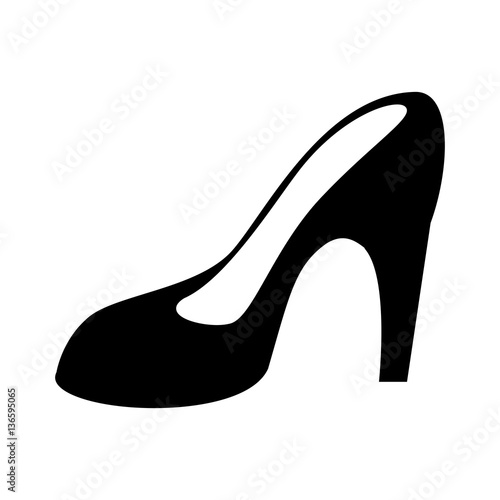 women day high heel shoes pictogram vector illustration eps 10