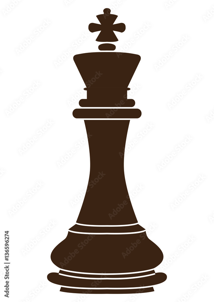 Isolated king piece on a white background, Vector illustration Isolated king piece on a white background, Vector illustration