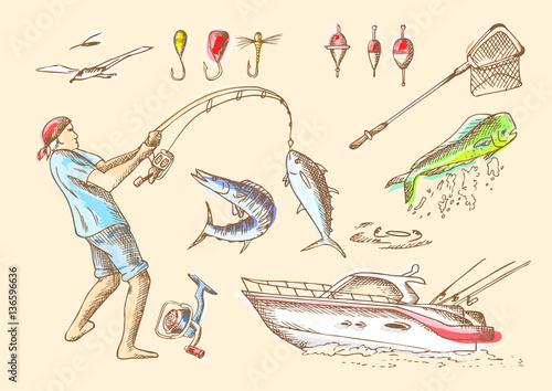 Sea fishing set