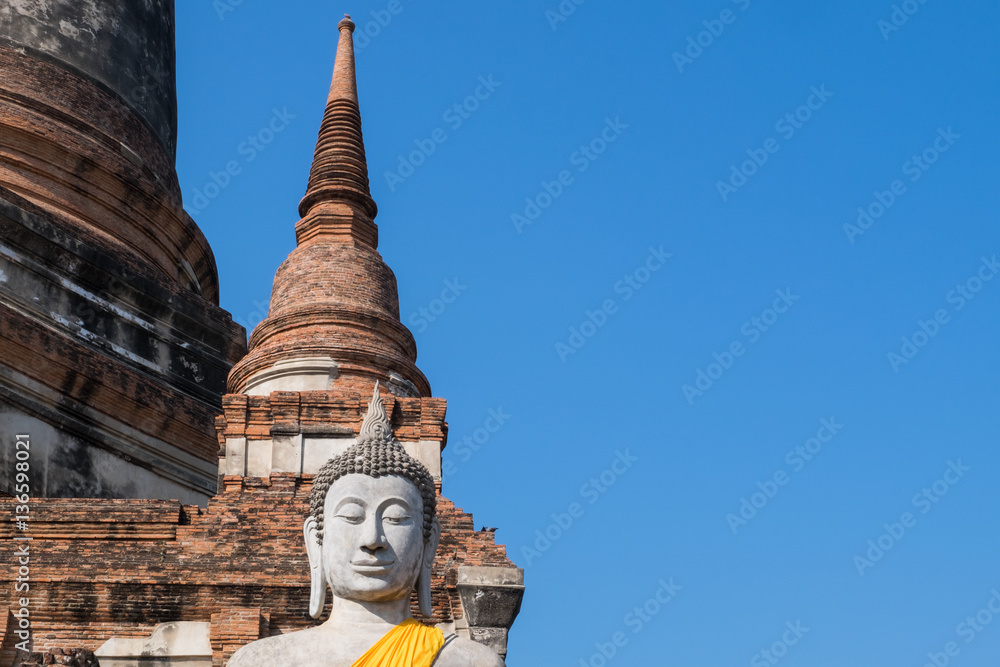 Buddha statue at Wat Yai Chai Mongkhon, the historical Park of A