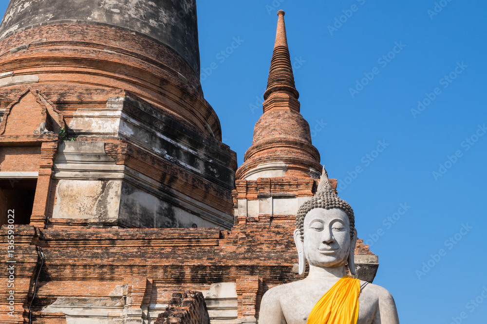 Buddha statue at Wat Yai Chai Mongkhon, the historical Park of A
