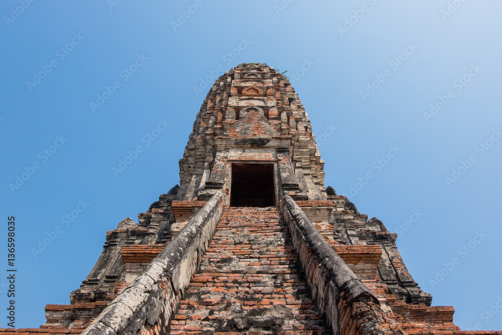 Wat Chaiwatthanaram, the historical Park of Ayutthaya, Phra Nakh