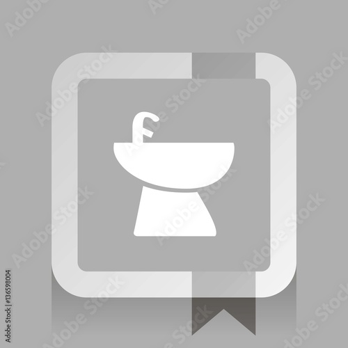 bidet. white icon vector