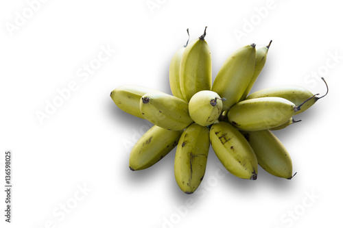 banana on white isolated