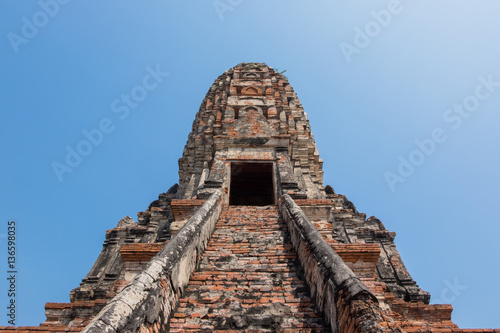 Obraz na płótnie Wat Chaiwatthanaram, the historical Park of Ayutthaya, Phra Nakh w salonie