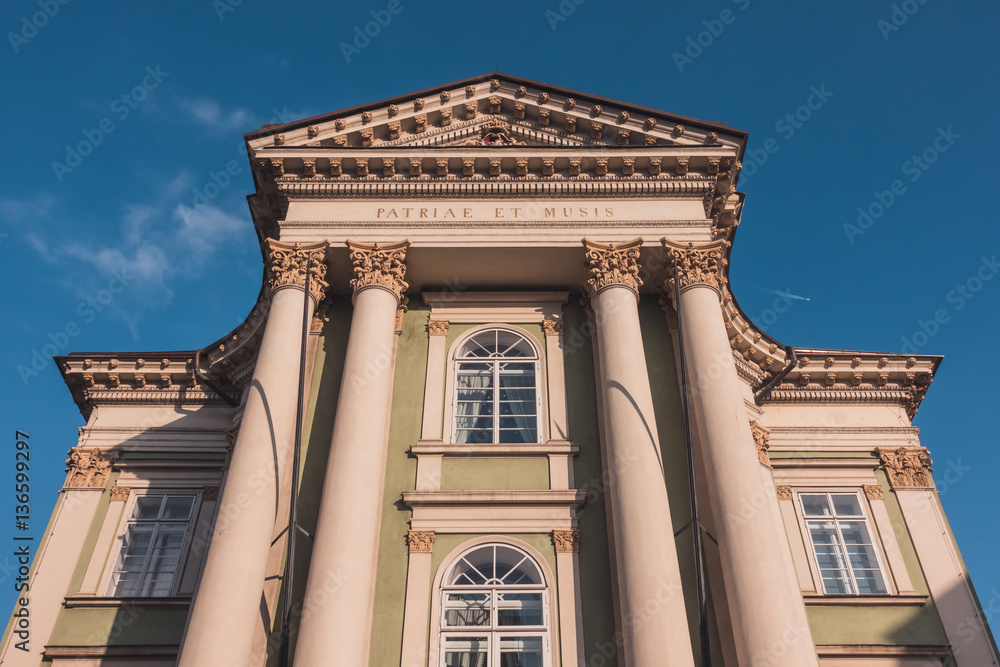 Naklejka premium Facade of Estates Theater in Prague