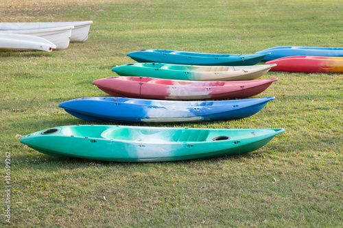 kayaks on ground